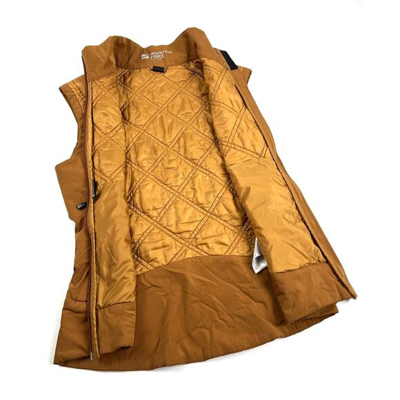 Mountain Force MF Womens Quilted Vest Size XS EU 34 Orange Full Zip - Picture 5 of 8